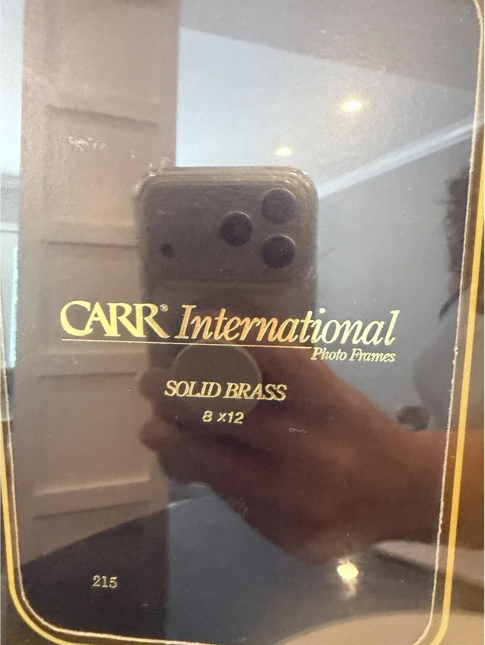 Vtg Carr International Solid Brass Picture Frame Holds 4 Pictures EUC